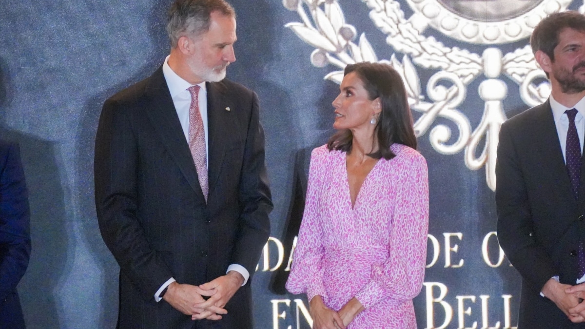 Los Reyes de España durante la entrega de las Medallas de Oro al Mérito en las Bellas Artes 2022.