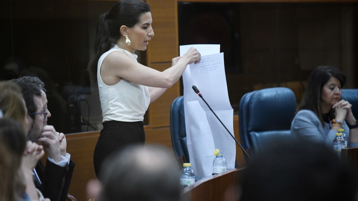 La portavoz de VOX en la Asamblea de Madrid, Rocío Monasterio.