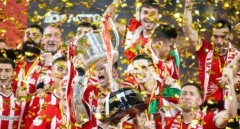 Cuatro jugadores del Athletic Club se exponen a una multa por su celebración en Bilbao