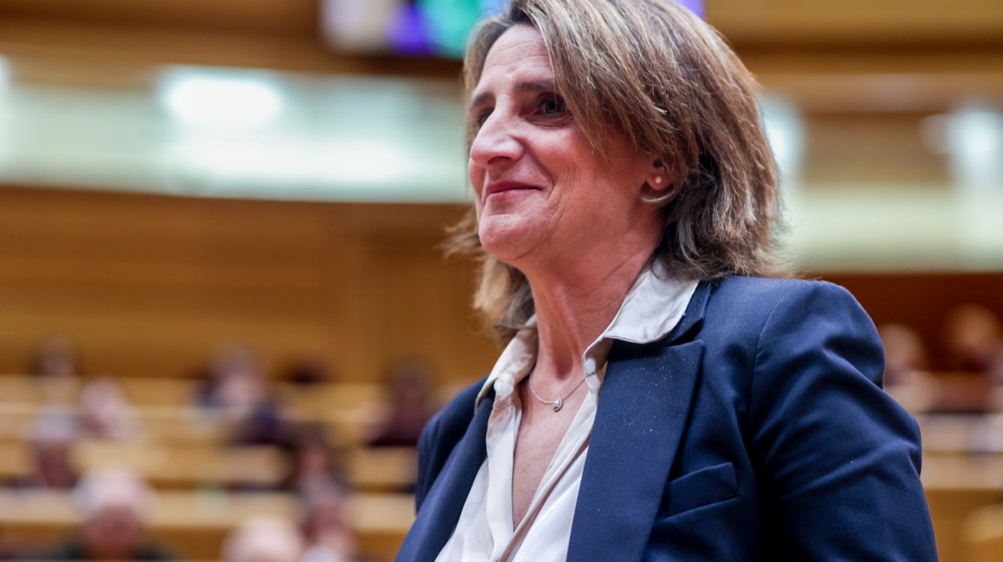 La vicepresidenta tercera y ministra para la Transición Ecológica y el Reto Demográfico, Teresa Ribera, durante una sesión de control al Gobierno, en el Senado, a 9 de abril de 2024, en Madrid (España). Entre las preguntas realizadas han destacado algunas al Ministerio para la Transición Ecológica y el Reto Demográfico para saber si garantiza con sus medidas la sostenibilidad económica, social y medioambiental del sector primario y al Ministerio de la Presidencia, Justicia y Relaciones con las Cortes si la prórroga de los presupuestos generales del Estado impedirá al Gobierno cumplir con los compromisos adquiridos con el servicio público de justicia gratuita y el turno de oficio.