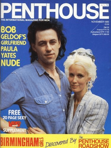 Paula Yates y Bob Geldof posan en la portada. 