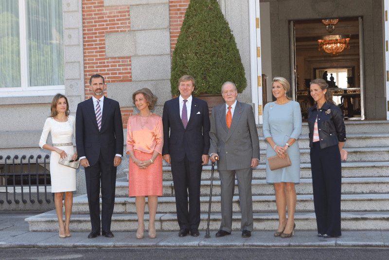 Durante la visita de presentación de los nuevos reyes de los Países Bajos en 2013.