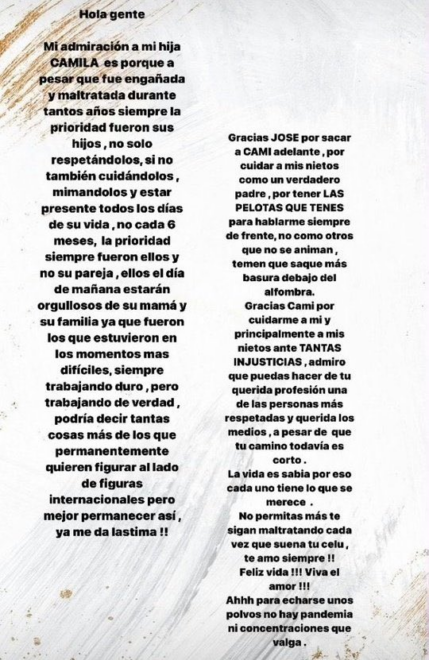 El padre de Camila Homs y exsuegro de Rodrigo de Paul ha publicado este mensaje con el que ataca al futbolista. 