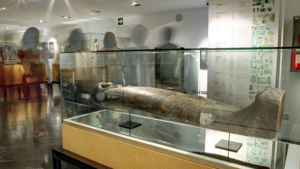 Una de las salas del Museo Egipcio de Barcelona.