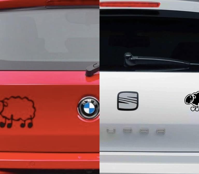 El curioso significado de la pegatina de la oveja latxa que llevan los coches en el País Vasco