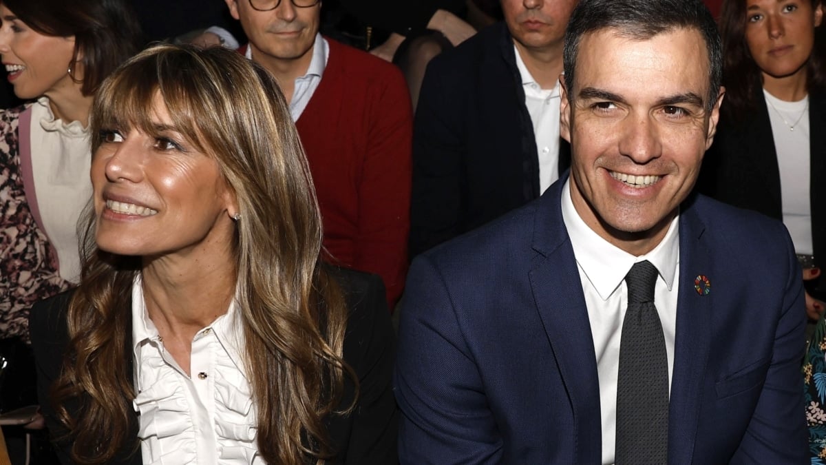 Begoña Gómez y Pedro Sánchez en la MBFW