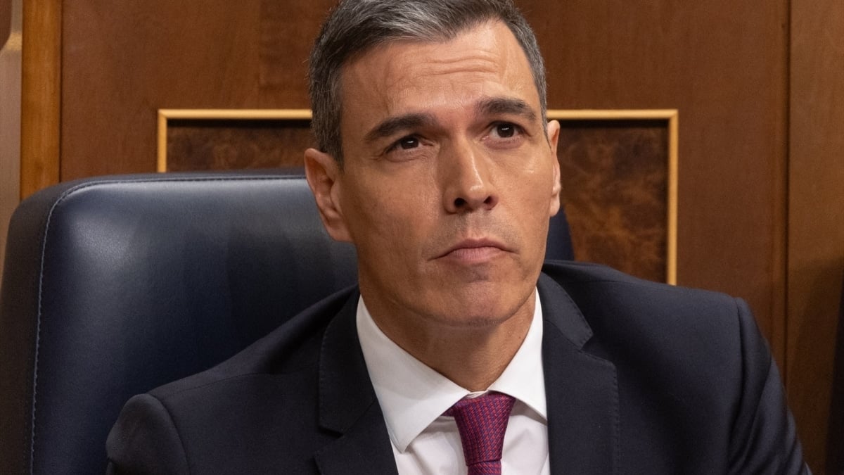 El presidente del Gobierno, Pedro Sánchez, durante una sesión plenaria, en el Congreso de los Diputados