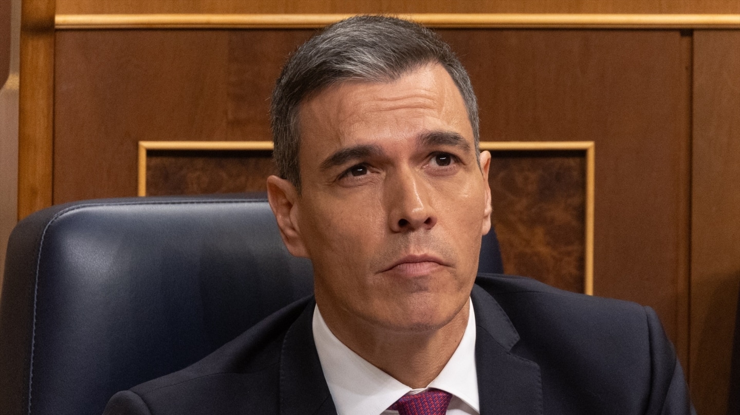 El presidente del Gobierno, Pedro Sánchez, durante una sesión plenaria, en el Congreso de los Diputados