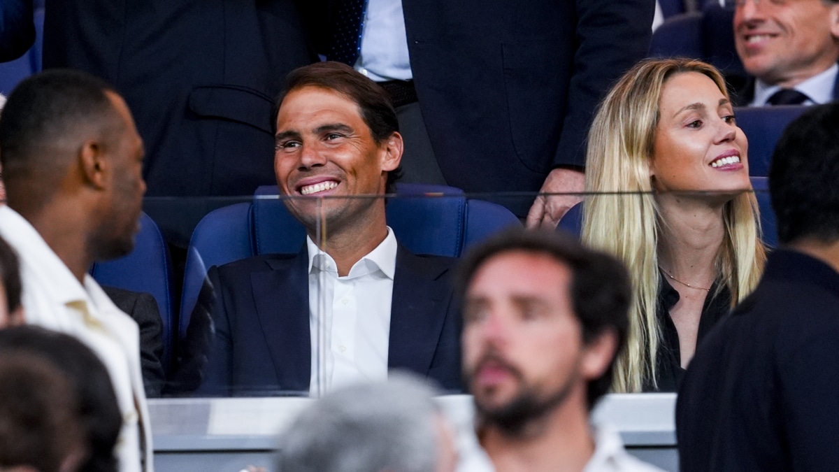 Rafa Nadal en el palco del Bernabéu durante el Real Madrid-FC Barcelona