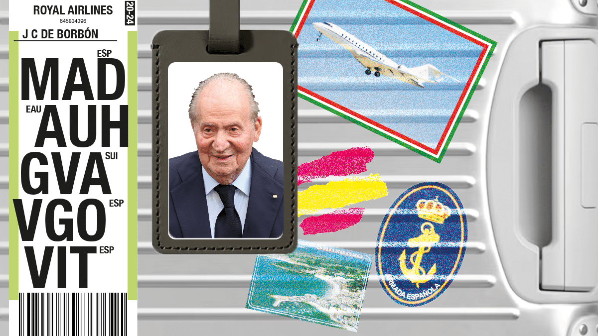 El rey Juan Carlos ha viajado más de 4.000 kilómetros en avión privado en el último mes.