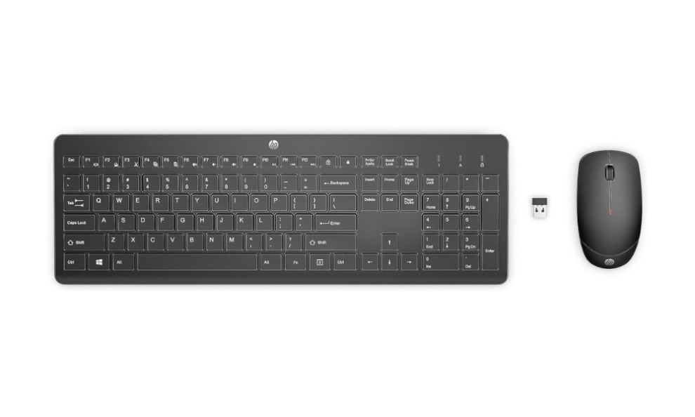 Teclado inalámbrico y ratón HP