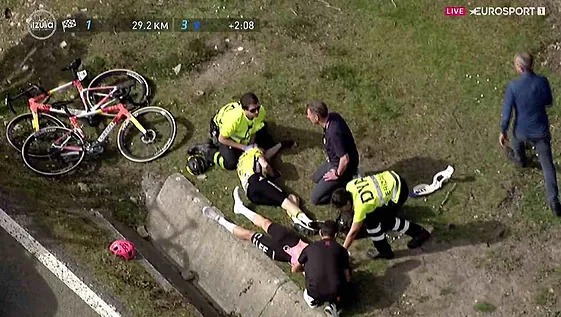 Caída grave en la Vuelta al País Vasco
