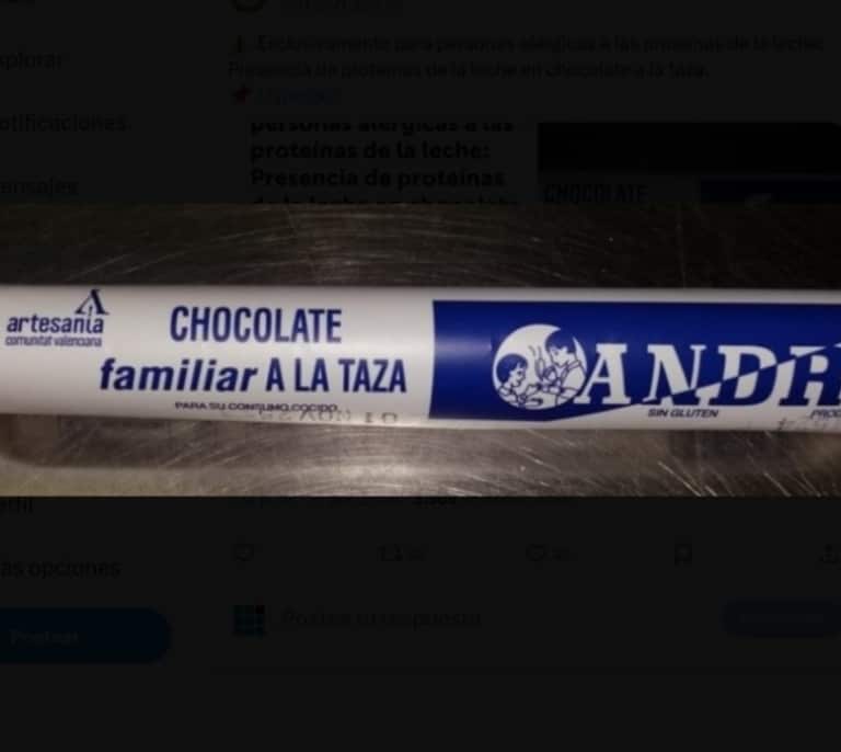 Alertan de un chocolate a la taza peligroso para alérgicos a las proteínas de la leche