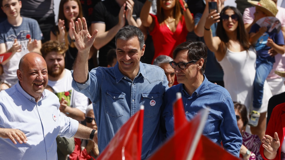 Sánchez e Illa, en el mitin de Montmeló.