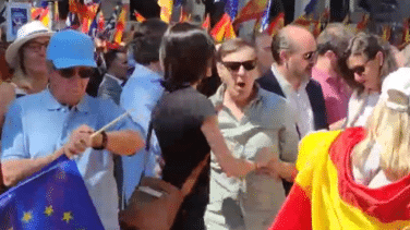 Rafa Hernando lo da todo en la 'manifa' contra Sánchez