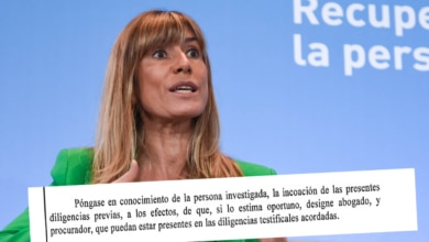 El sumario revela que Begoña Gómez está "investigada" desde antes de que Sánchez amagara con dimitir