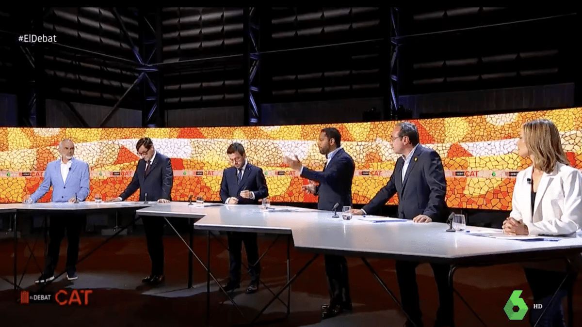 Candidatos a las elecciones en Cataluña en el debate de La Sexta