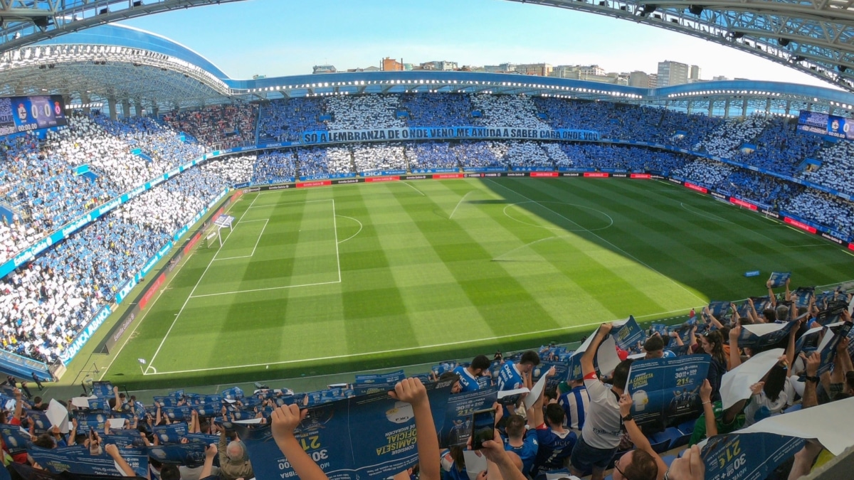 Estadio de Riazor antes del Deportivo de La Coruña-Cultural Leonesa