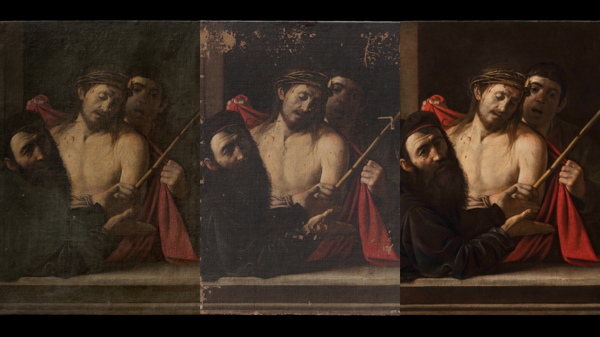 Proceso de restauración del 'Ecce Homo' de Michelangelo Merisi (conocido como Caravaggio)
