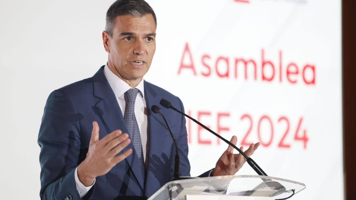 El presidente del Gobierno, Pedro Sánchez, durante la Asamblea Anual del Instituto de la Empresa Familiar.