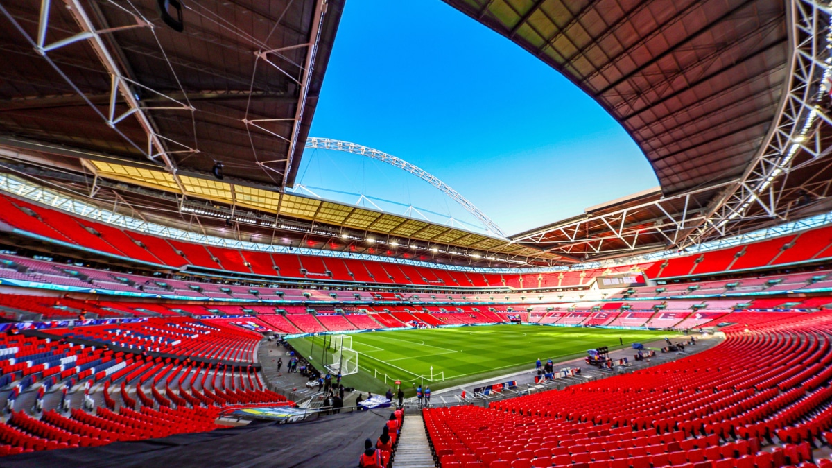 Vista general del Estadio de Wembley, en Londres, donde se jugará la final de la Champions el 1 de junio