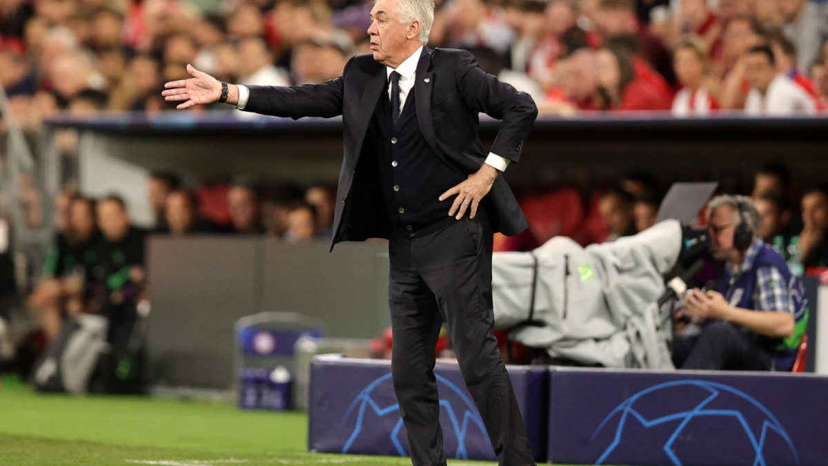 El entrenador del Real Madrid, Carlo Ancelotti, en el partido frente al Bayern