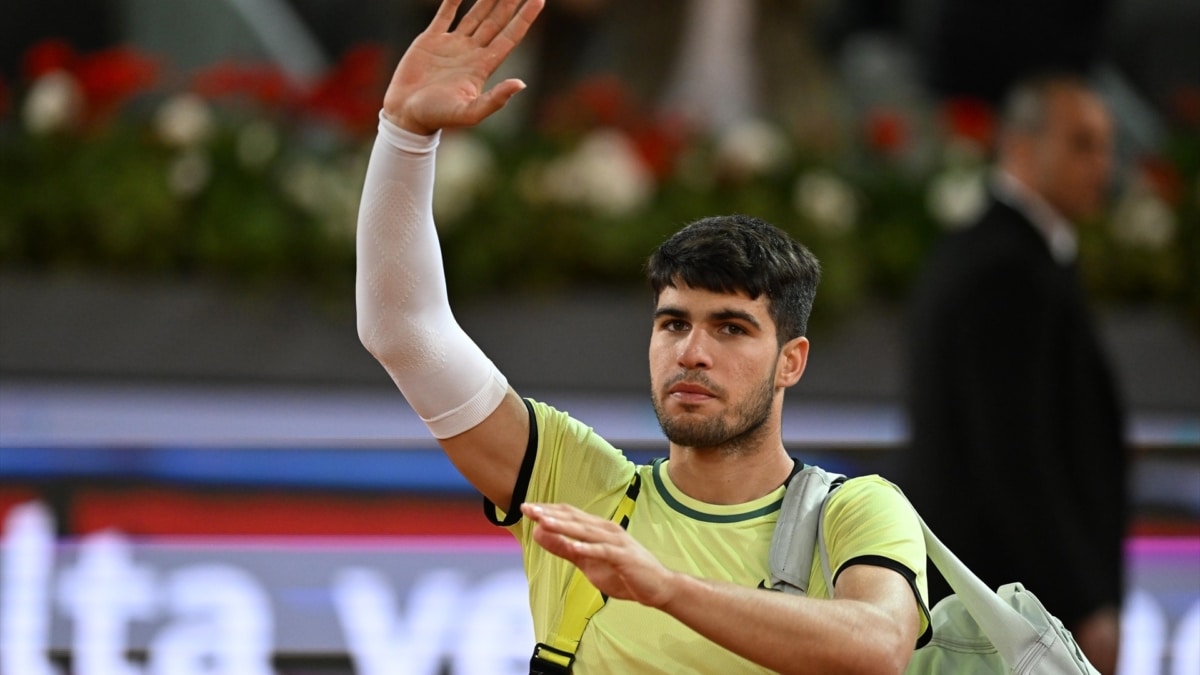 Carlos Alcaraz, tras su derrota en el Mutua Madrid Open