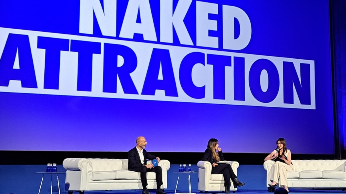 Marta Flich durante la presentación este jueves de 'Naked Attraction', una de las principales novedades españolas de la nueva plataforma Max.