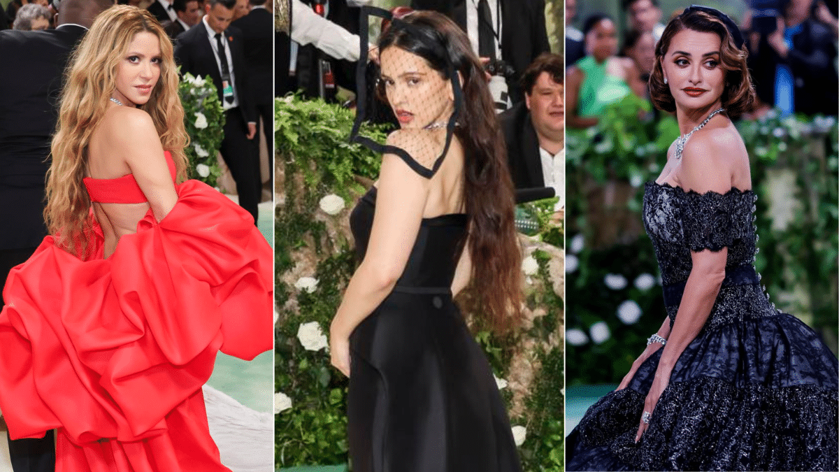 Shakira, Rosalía o Penélope Cruz posan en la alfombra roja de la gala Met.