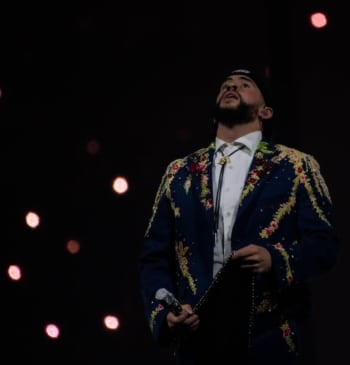 Bad Bunny se presenta en su concierto de cierre de la gira Most Wanted Tour, este viernes en el coliseo de Puerto Rico, en San Juan (Puerto Rico).