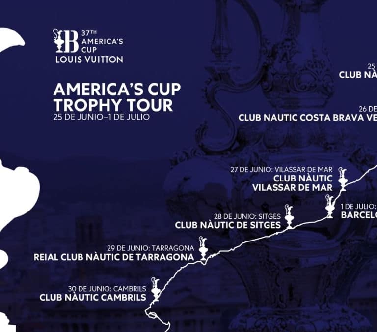 El ‘Trophy Tour’ oficial de la 37ª Louis Vuitton America’s Cup pasará por siete ciudades catalanas