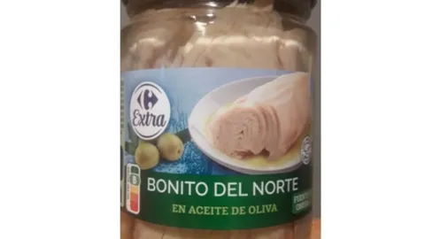 Alertan sobre la presencia de vidrio en una conserva de bonito del norte procedente de España