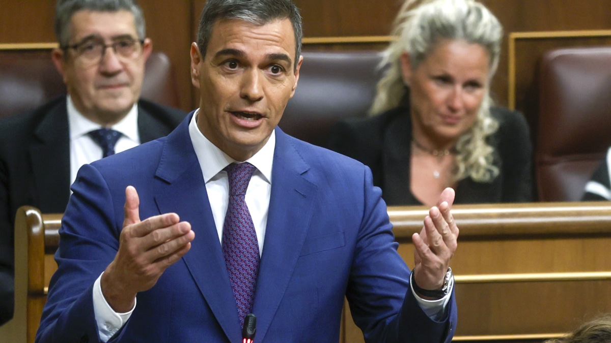 MADRID, 12/06/2024.- El presidente del Gobierno, Pedro Sánchez, durante su intervención en la sesión de control al Ejecutivo este miércoles en el Congreso. EFE/ Fernando Alvarado