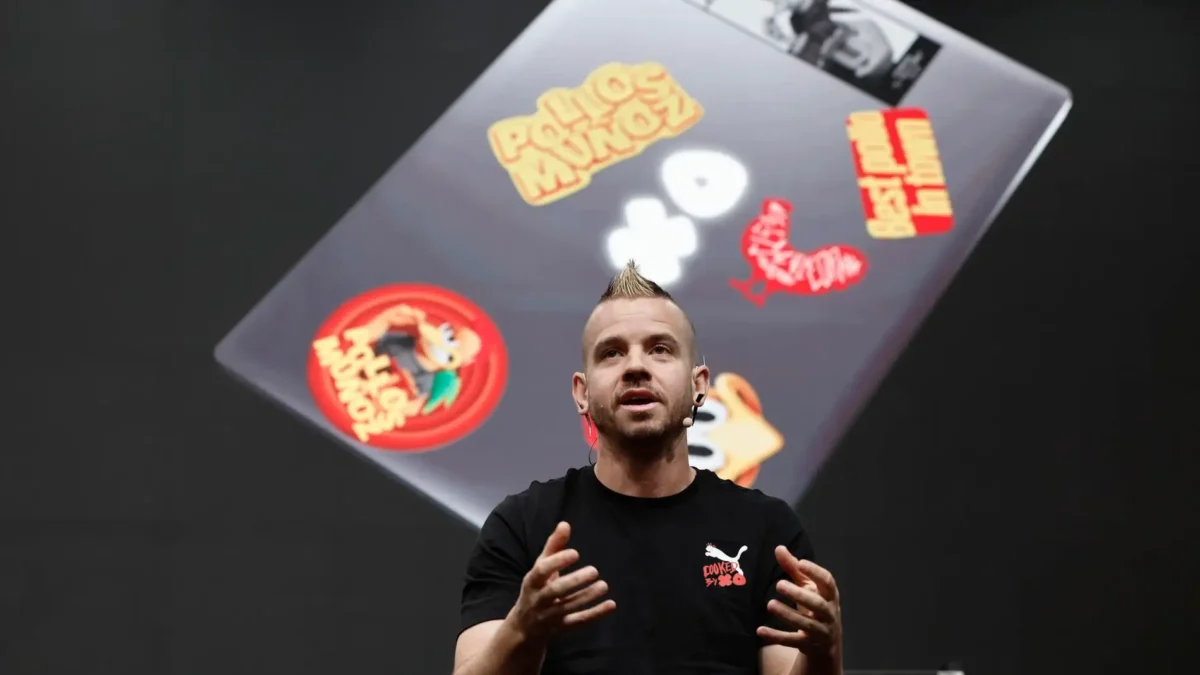 El cocinero Dabiz Muñoz durante su ponencia en Madrid Fusión 2024