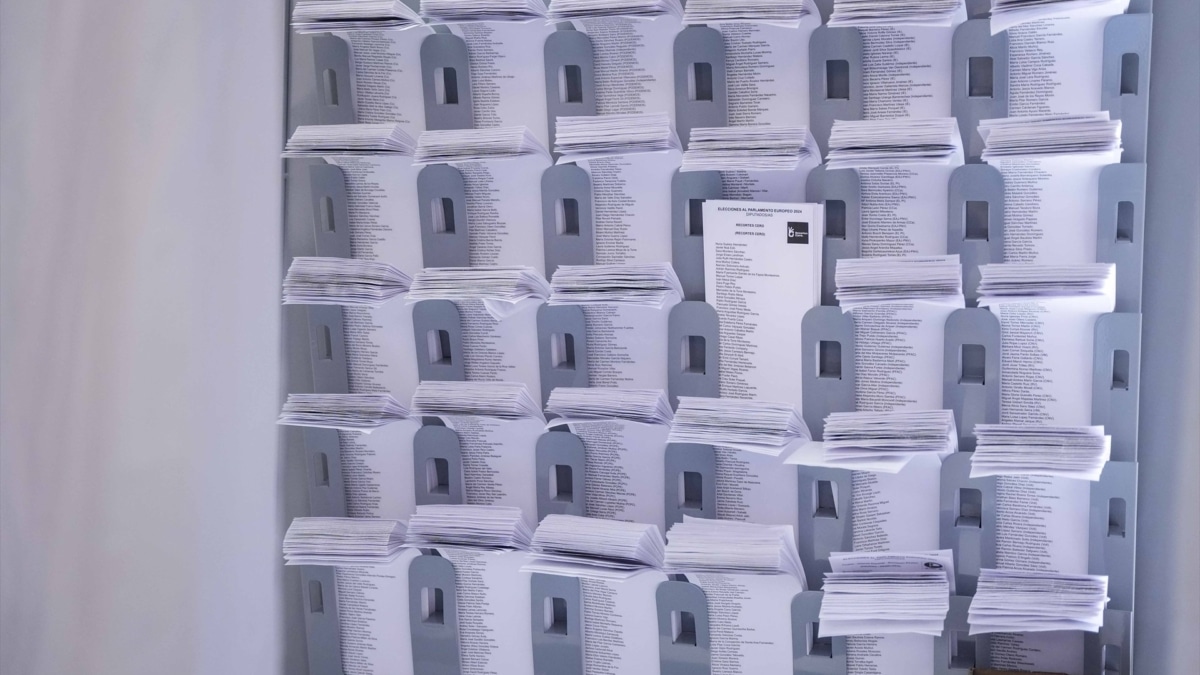 Papeletas de las elecciones europeas.