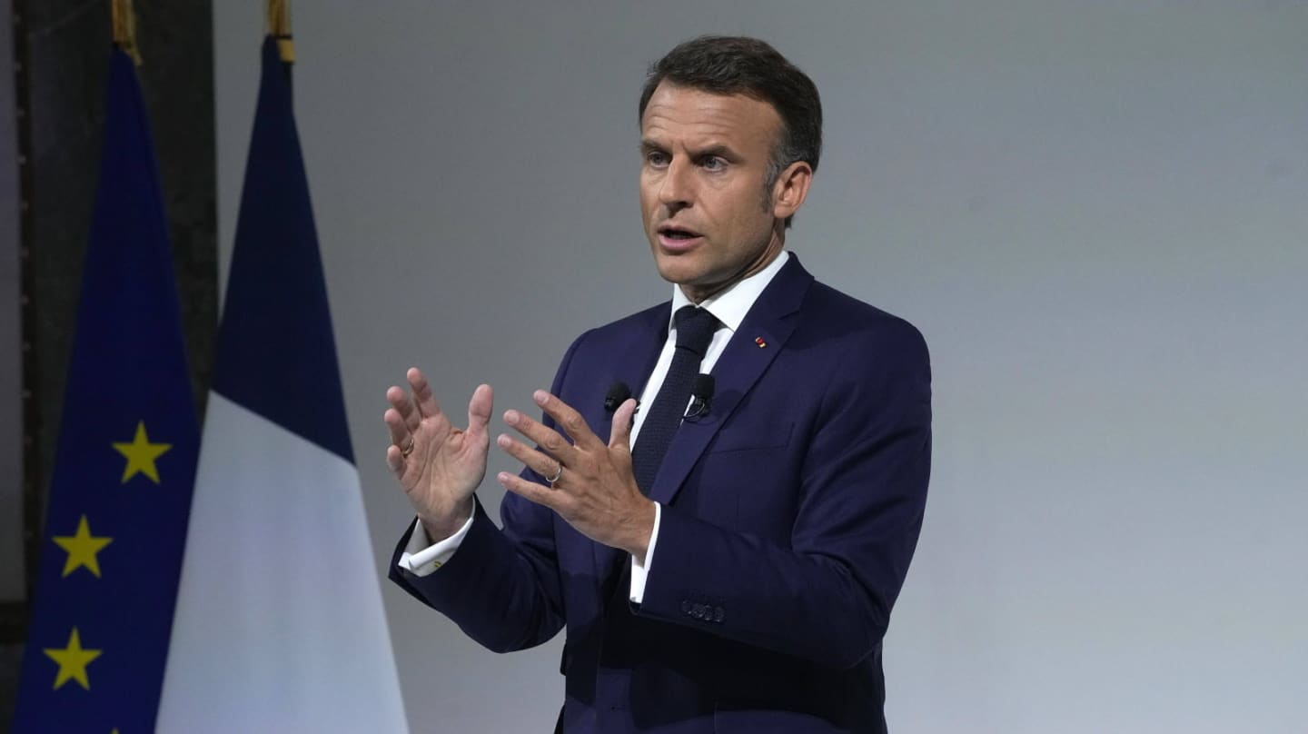 Emmanuel Macron, en su comparecencia ante los medios.