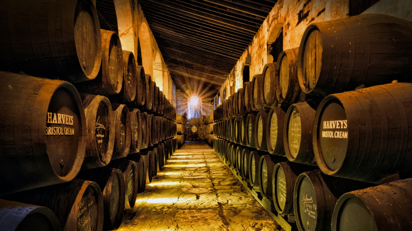Una de las bodegas de Fundador en Jerez.