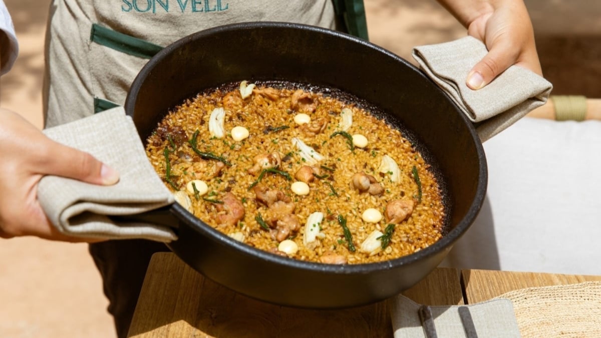 Arroz en restaurante Vermell, del Hotel Son Vell