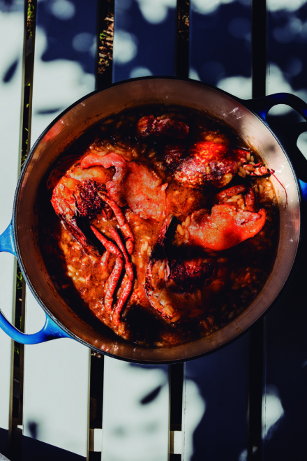 Arroz caldoso de bogavante de Compartir.