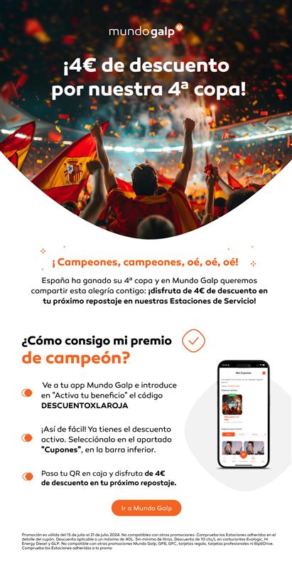 Galp anuncia un descuento de 4 euros por el triunfo de España en la ...