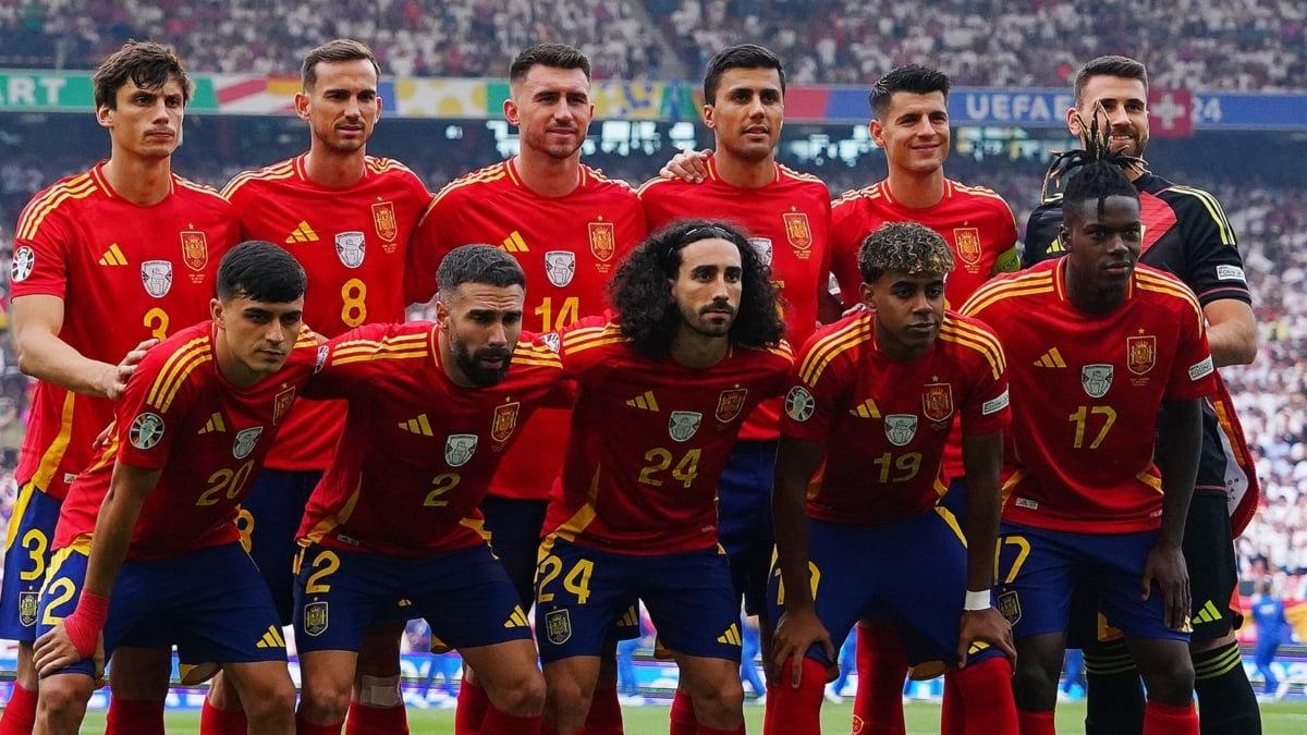 El once inicial de España que batió a Alemania en la Eurocopa.