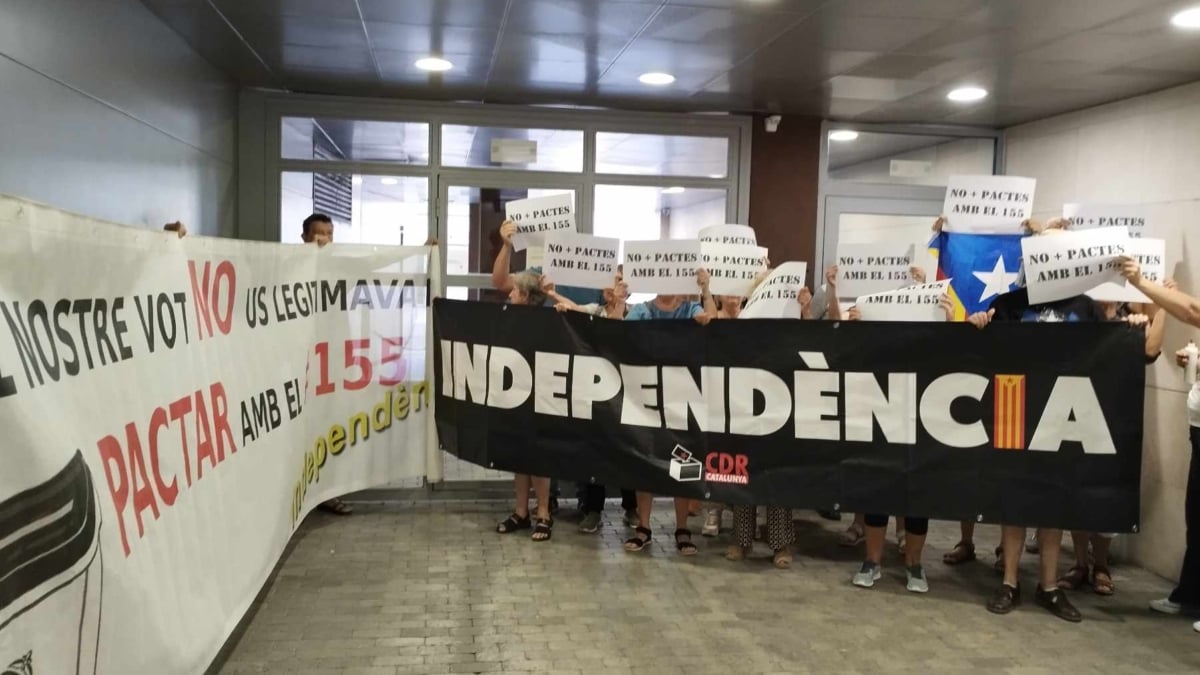 Los CDR, en la sede de ERC.