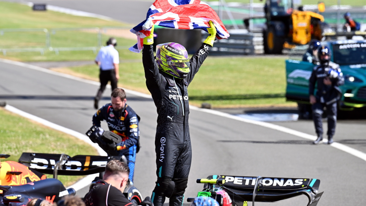 Lewis Hamilton celebra su novena victoria en Silverstone