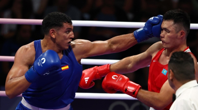 Ayoub Ghadfa le da al boxeo español otra medalla en París