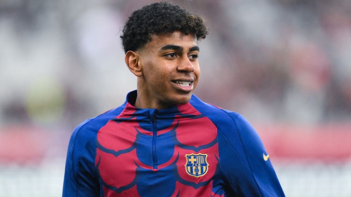 Lamine Yamal, en el terreno de juego