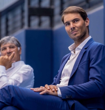 Rafael Nadal, en un acto de la escuela
