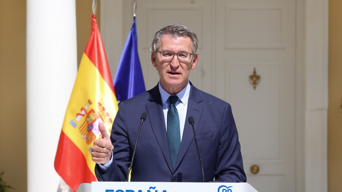 El presidente del PP, Alberto Núñez Feijóo.