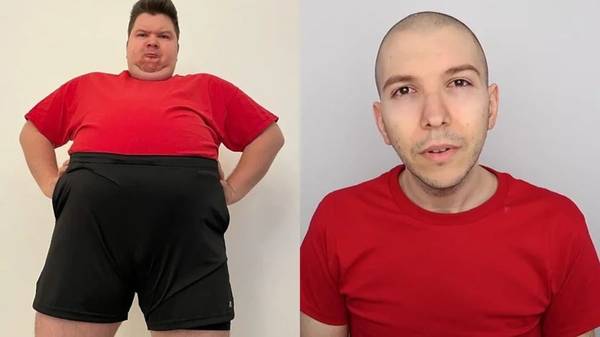 El cambio del youtuber Nikocado Avocado, que perdió 114 kilos /Youtube