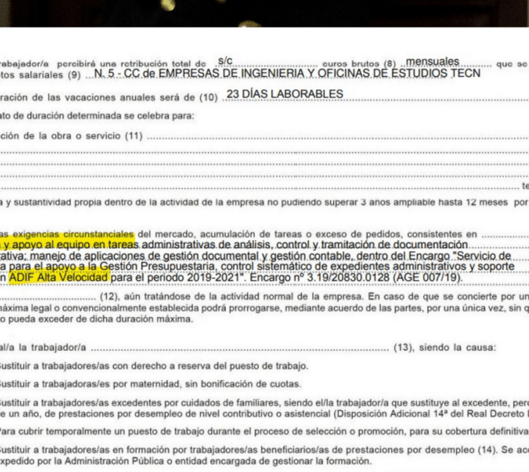 El contrato de la novia de Ábalos en realidad era con ADIF: "Yo seré mileurista, estos rojos comunistas"