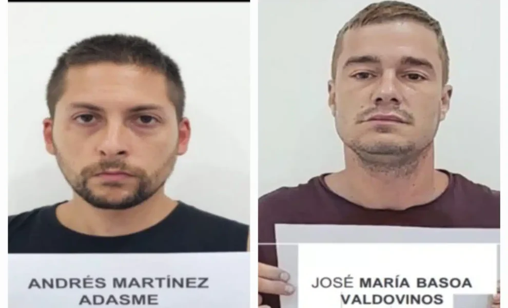 Andrés Martínez Adasme, de 32 años, y José María Basoa Valdovinos, de 35.